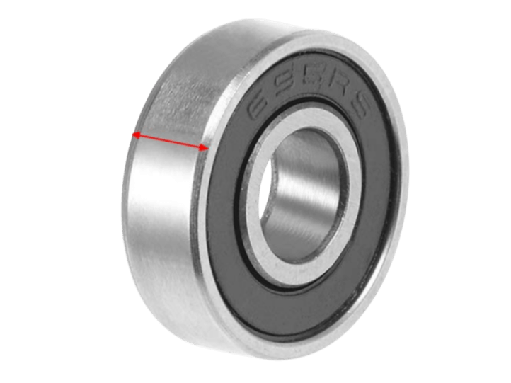 695-2RS Sealed Miniature Ball Bearing For Medical & Laboratory Equipment | 5&times;13&times;4 mm