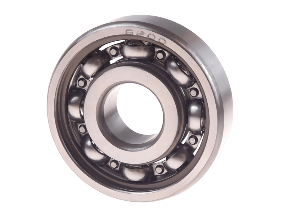 6200 Open Bearing 10x30x9 - GCr15 Chrome Steel Deep Groove Ball Bearing with Pressed Steel Cage for Electric Motors and Industrial Gearboxes - Interchange with SKF 6200, NSK 6200, NTN 6200