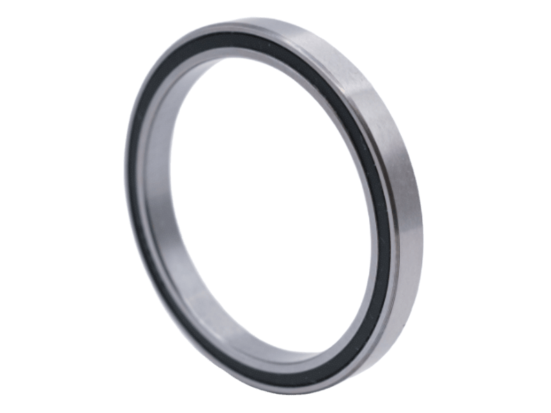 Side profile view of ultra-thin 4mm width 6705 bearing highlighting the low-friction NBR contact seals