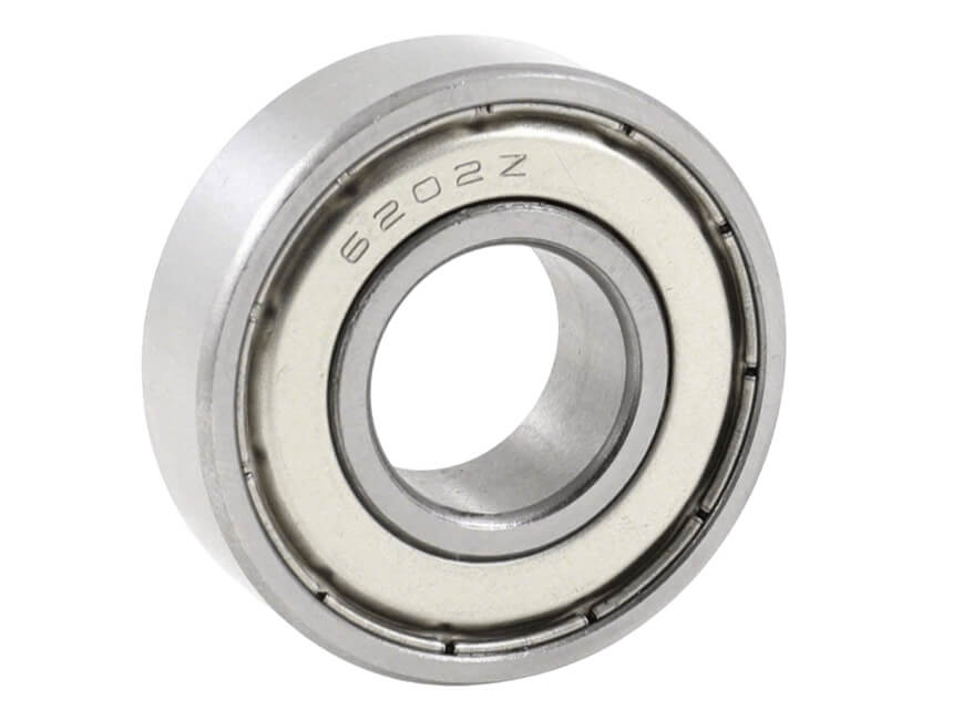 6202-Z Single Shielded Ball Bearing 15x35x11 mm - compatible with SKF 6202-Z, NSK 6202Z - for Automotive Alternators and Small Electric Motors