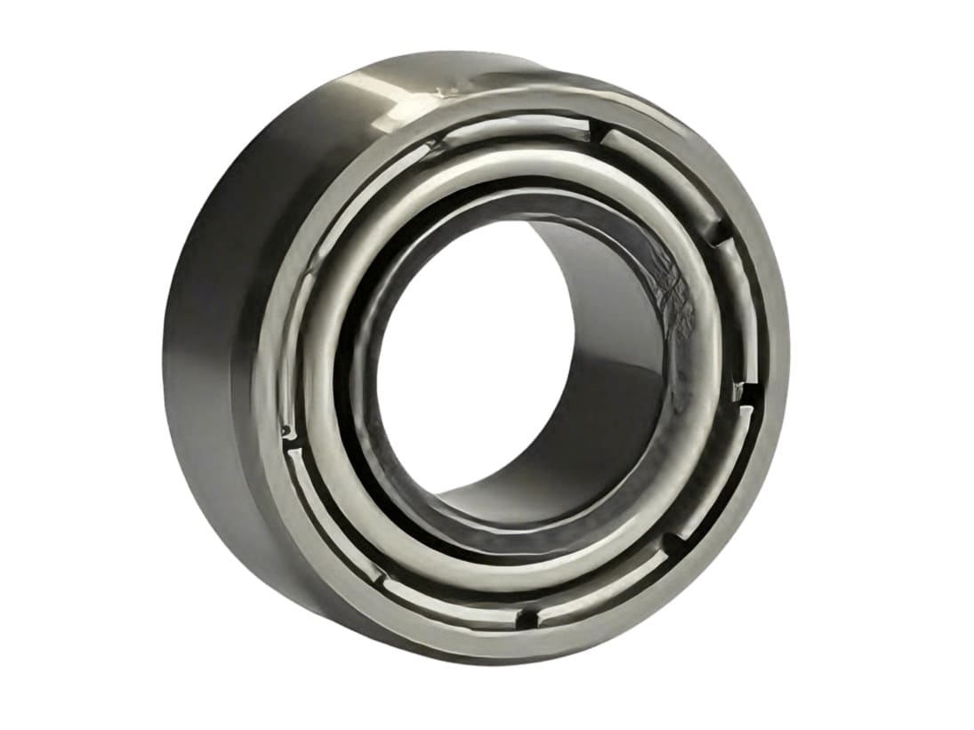 R188-ZZ Miniature Ball Bearing showing Double Metal Shields for RC Hobby and Precision Instrument Applications