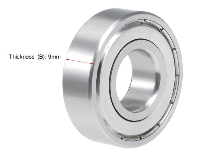 6200-ZZ Ball Bearing showing Double Metal Shields for Industrial Motor Applications and Dust Protection