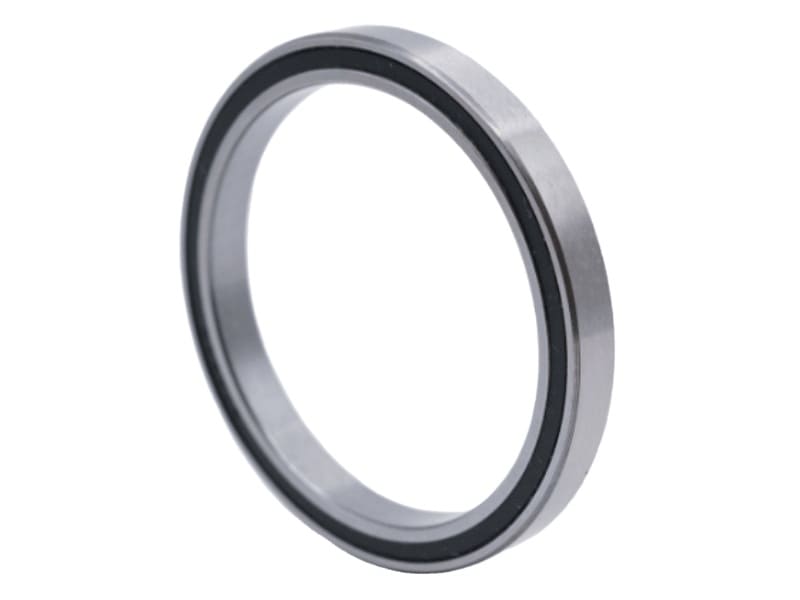 6705-2RS Thin Section Deep Groove Ball Bearing showing dual black rubber seals for waterproof and dustproof protection