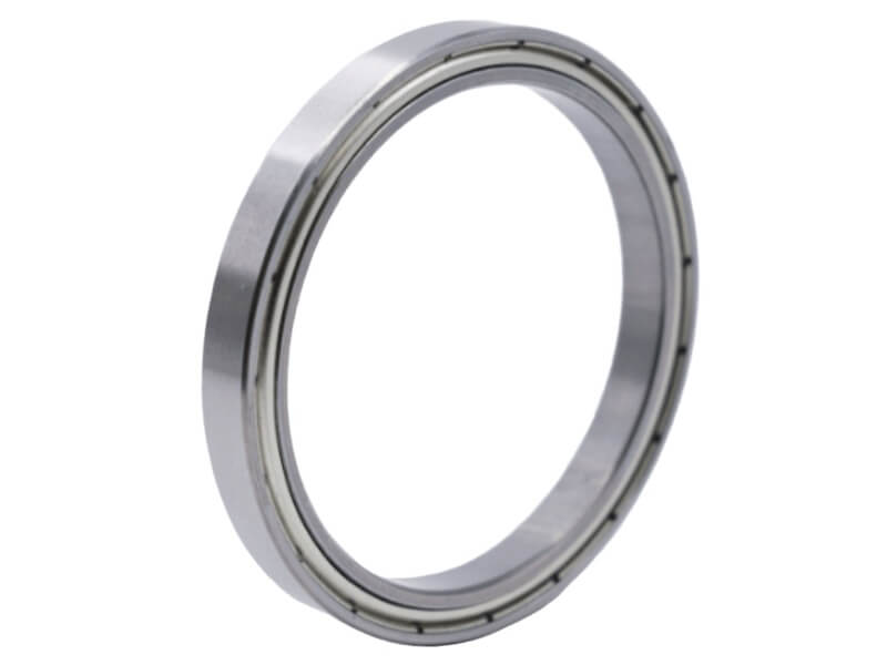 6705-ZZ Thin Section Bearing showing 25mm Bore and Dual Metal Shields for High-Speed Encoders