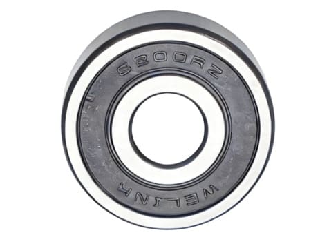 6200-2RS Bearing with Dual Black Rubber Seals Visible - 10x30x9 Deep Groove Ball Bearing for Electric Motor Applications