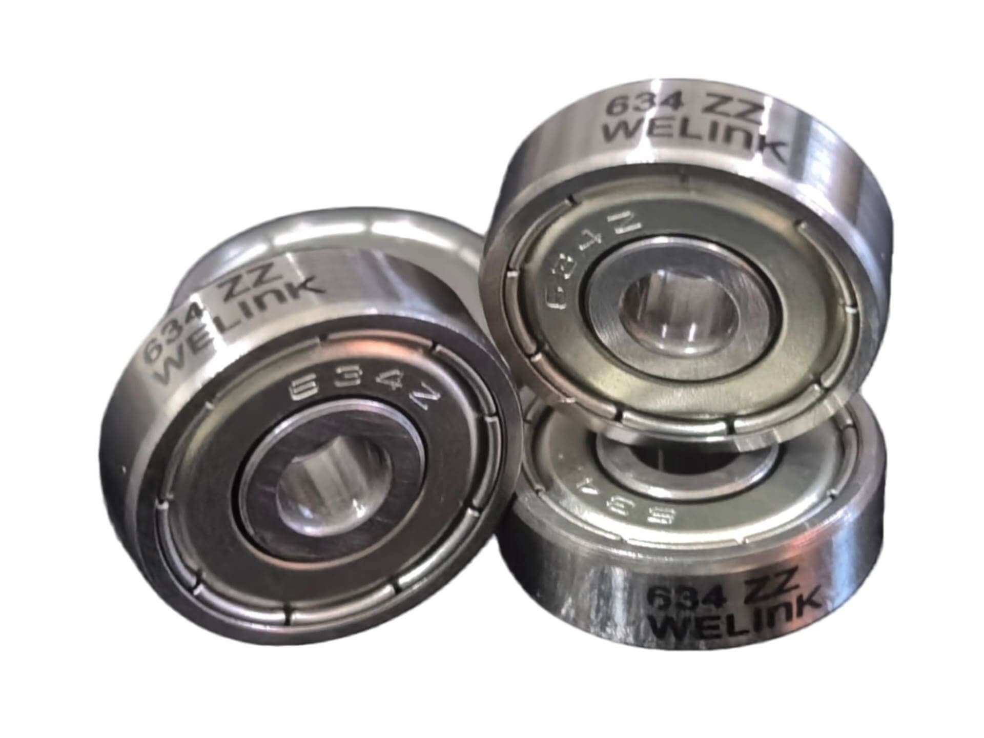 634-ZZ Ball Bearing with Double Pressed Steel Shields (ZZ) for Dual-Side Dust Protection and Low Friction