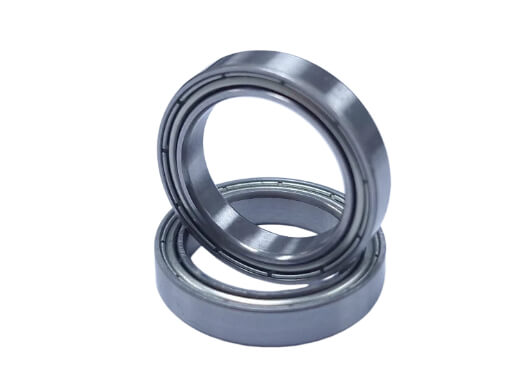 6702-ZZ Ultra-Thin Section Ball Bearing 15x21x4 mm displaying dual pressed steel shields for low-friction rotation