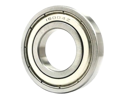 16004-ZZ Narrow Deep Groove Ball Bearing 20x42x8mm displaying Double Metal Shields for Low Friction Electric Motor Applications