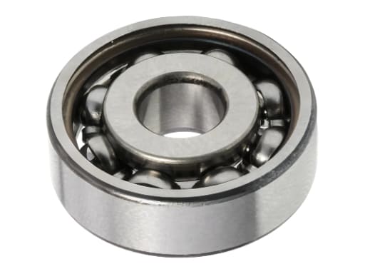 626 Open Ball Bearing showing exposed steel balls and cage for unrestricted oil flow and maximum RPM