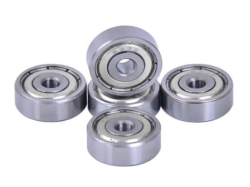633-ZZ Miniature Ball Bearing showing Double Pressed Steel Shields for Dust Protection and Low Friction Torque