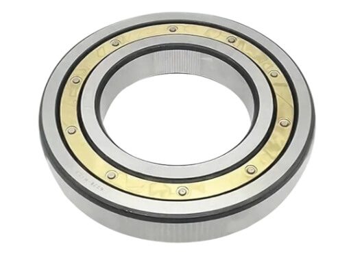 6320-M Heavy Duty Ball Bearing featuring Solid Machined Brass Cage for High Shock Load Resistance in Industrial Gearboxes and Mining Equipment