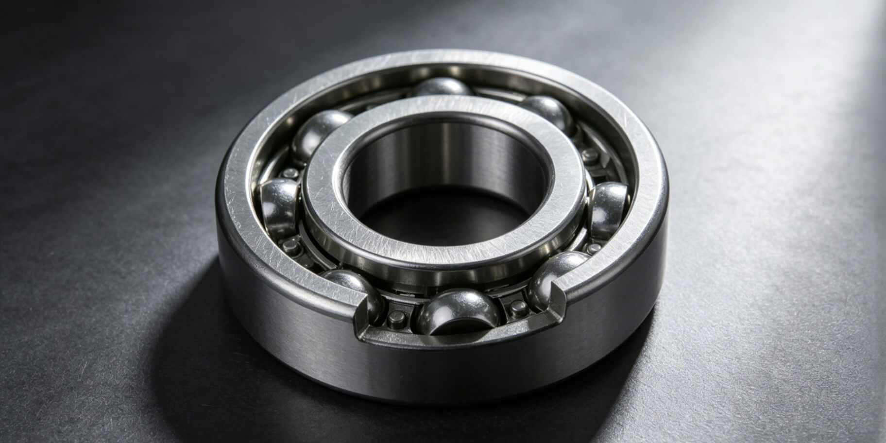 Close-up of a precision deep groove ball bearing - Do deep groove ball bearings need preload? Close-up of a precision deep groove ball bearing - Do deep groove ball bearings need preload?