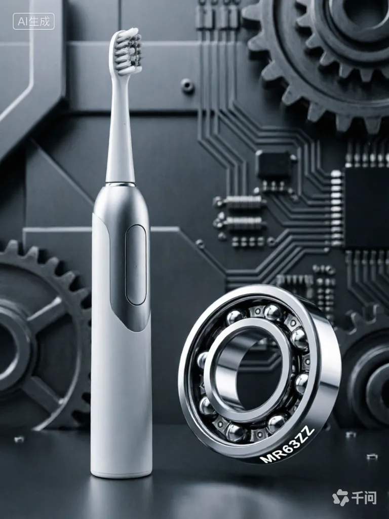 Inspection of MR63ZZ deep groove ball bearings inside an electric toothbrush